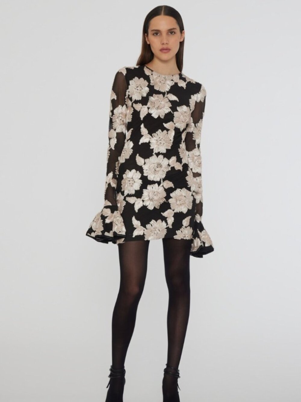 ROTATE Flower Mesh Mini Dress ROTATE - Picture 5 of 5